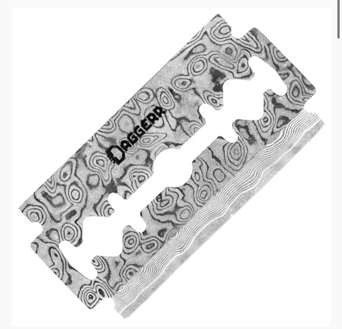 Daggerr Damascus EDC Razor Tool With Leather Sheath $129 MSRP!
