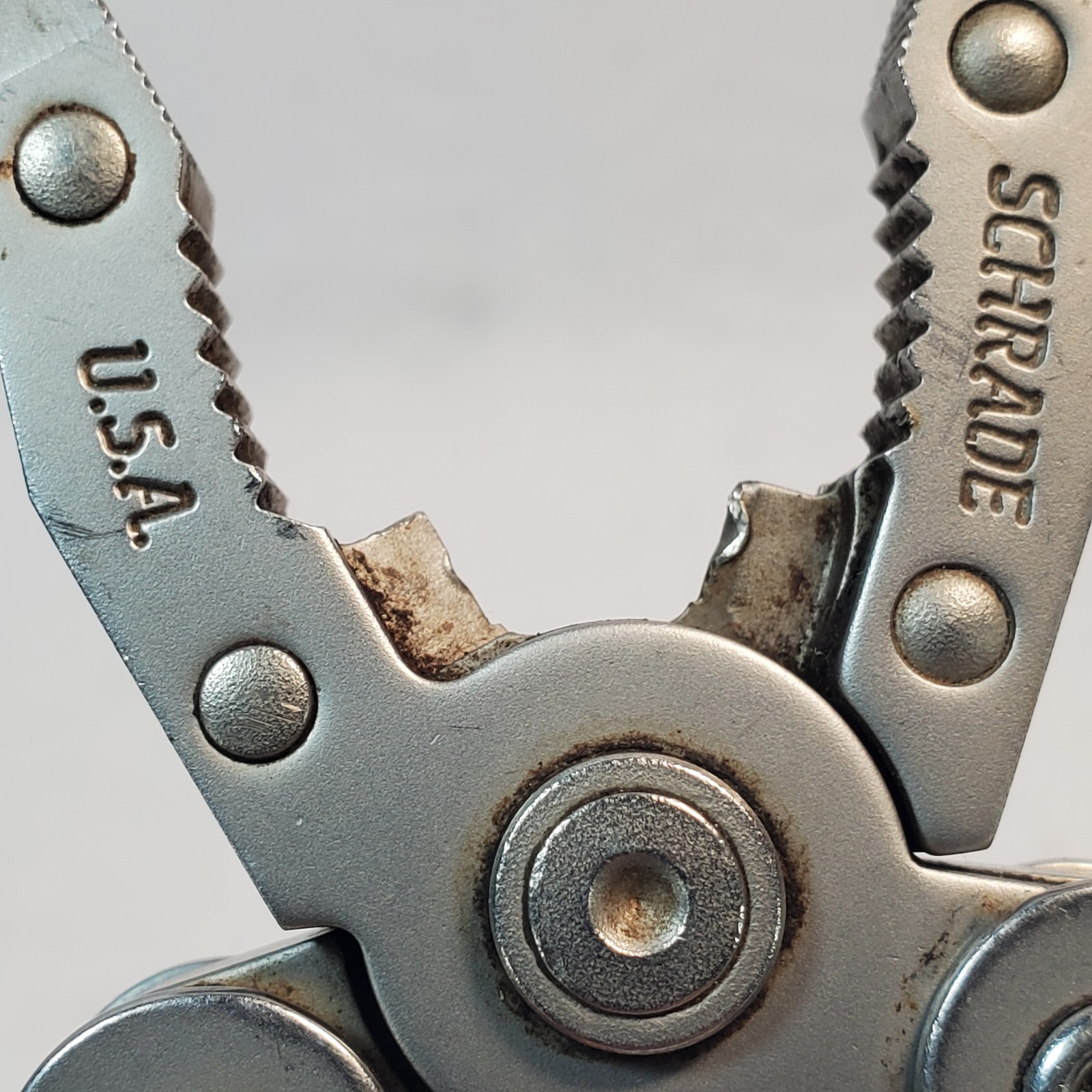 Vintage Schrade USA Tough-Tool ST1 Multi-Tool, Pliers Knife W/ Leather Sheath