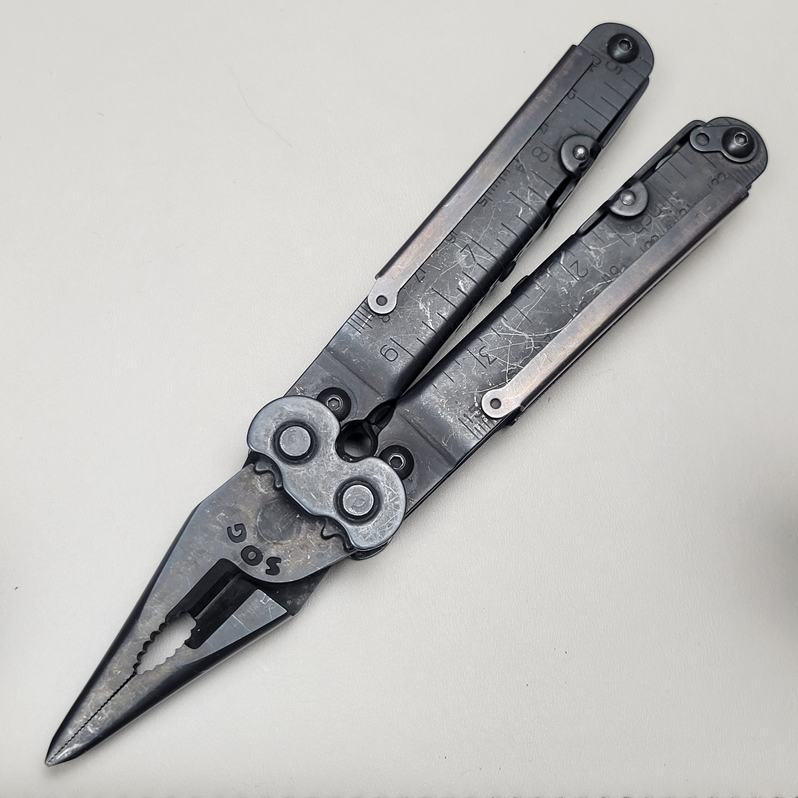SOG PowerLock Multi-Tool Pliers Black Oxide Finish w/ Sheath B66N