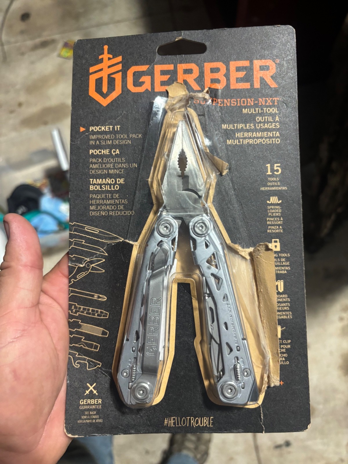 Gerber multi tool suspension nxt package opened