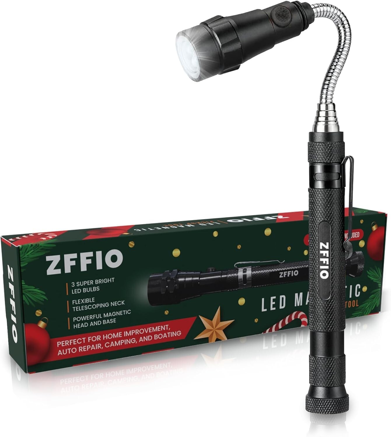 Magnetic Flashlight Pickup Tool Stocking Stuffers White Elephant Gifts