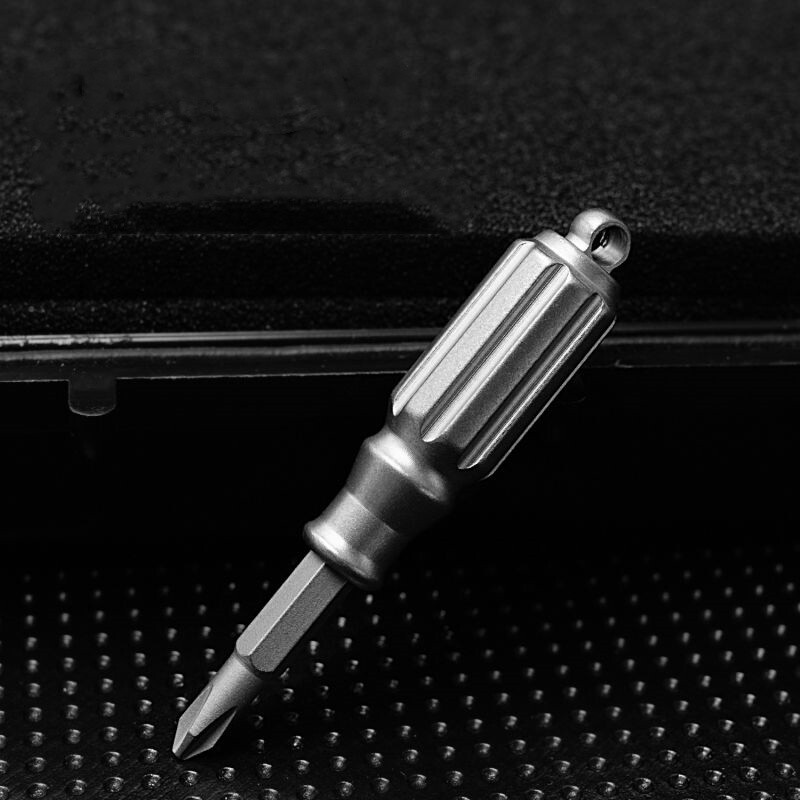 EDC Mini Titanium S2 Steel Screwdriver Portable Keychain Outdoor Pocket Tool