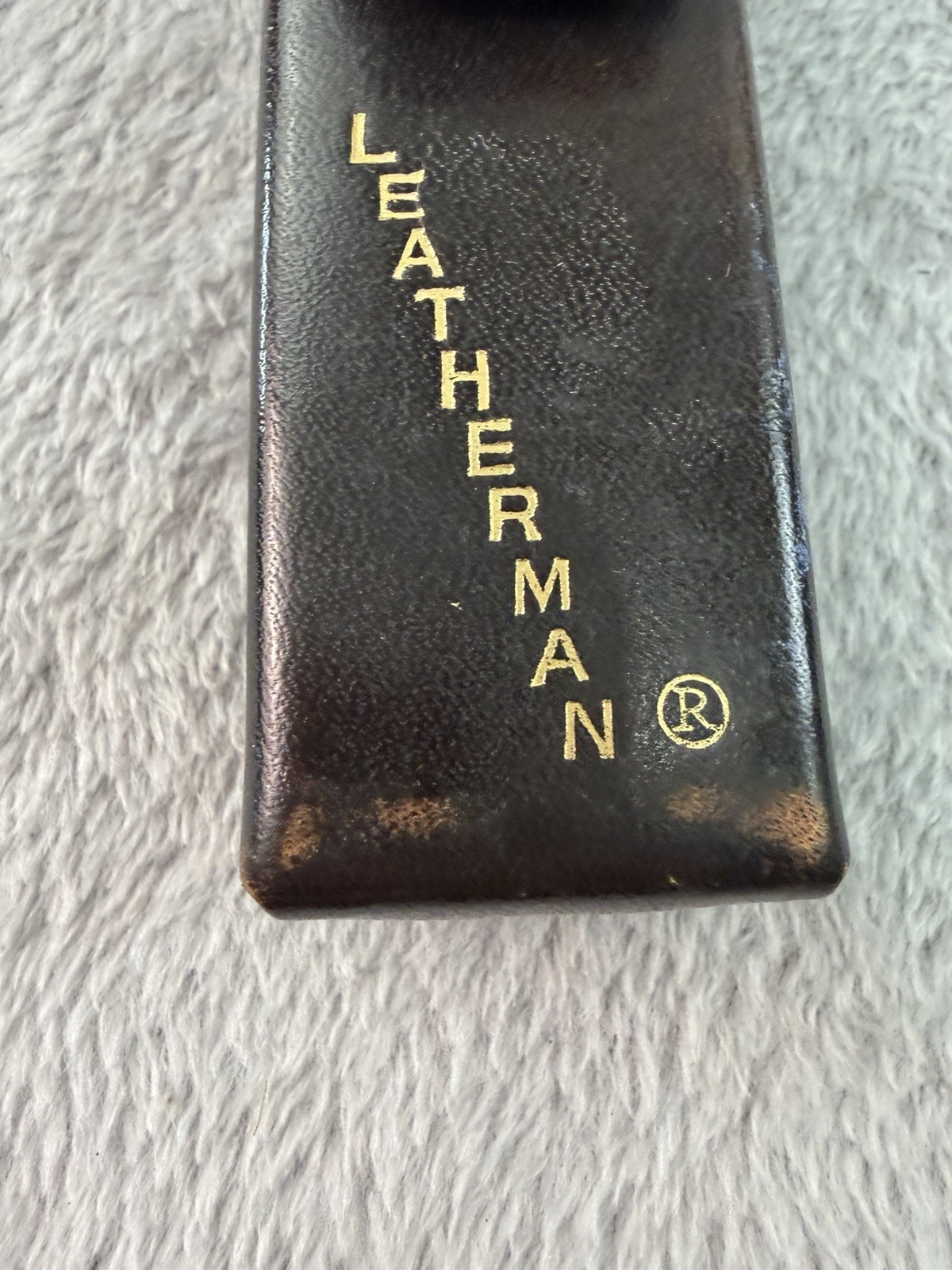 Vtg 1995 Leatherman Super Multi Tool 2 Blade Original Leather Case B501
