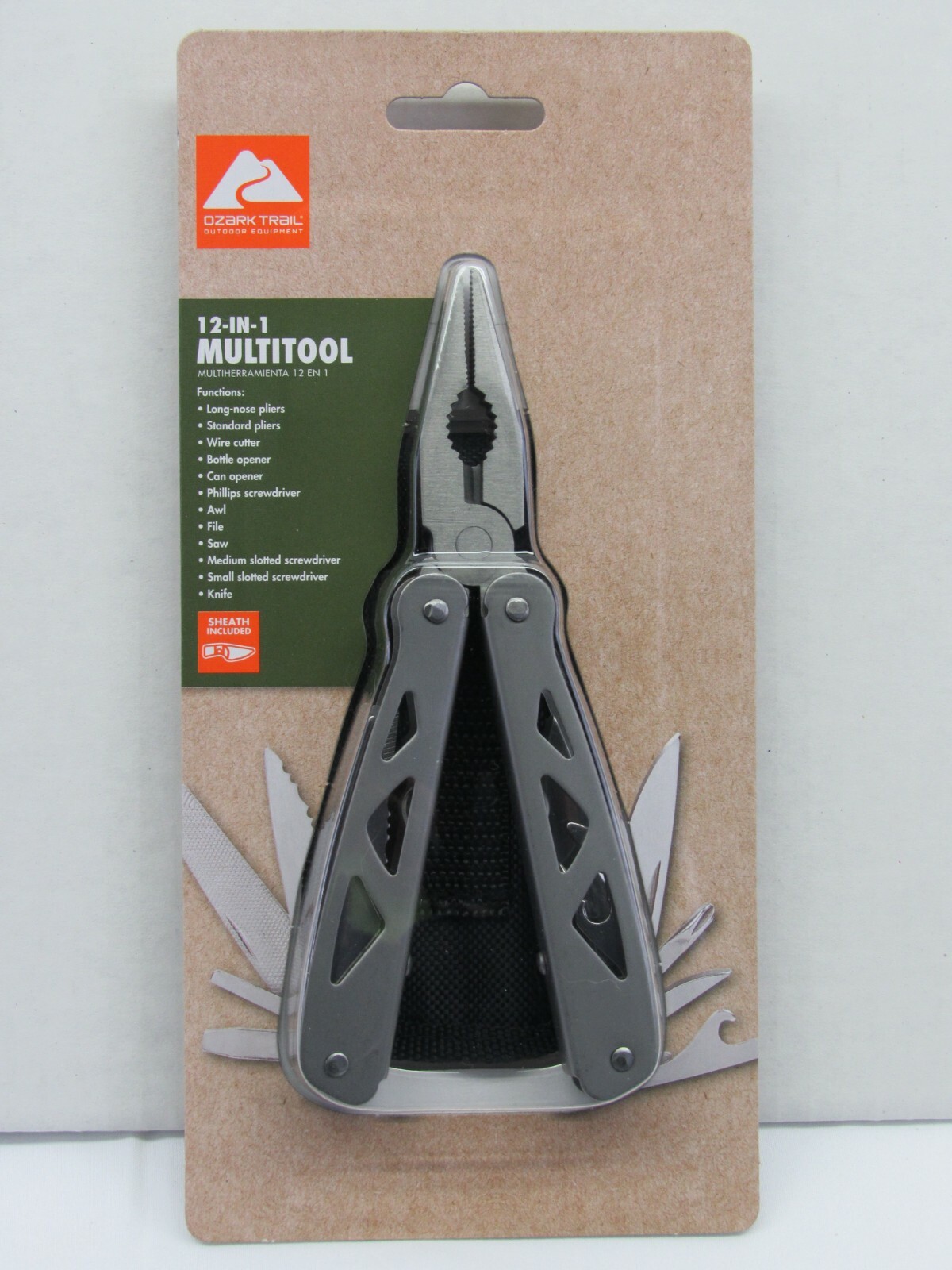 Ozark Trail Chrome Handle 12-in-1 Multi-Tool Sheath Included New Sealed