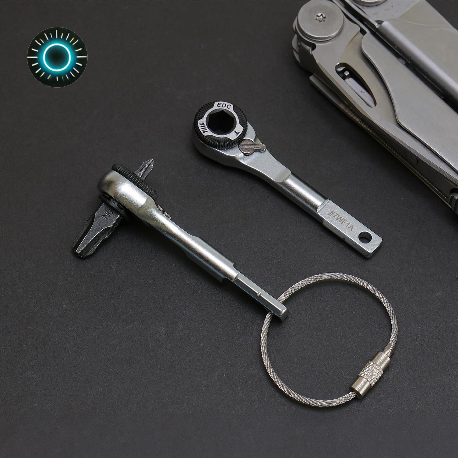 711L EDC Ratchet Wrench for Leatherman Multitools MK2 – Compact Flat End Screwdr