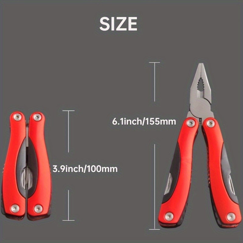 Outdoor Survival Tool 12 in 1 Folding EDC Kit Pocket Multi Tool Stainless Steel