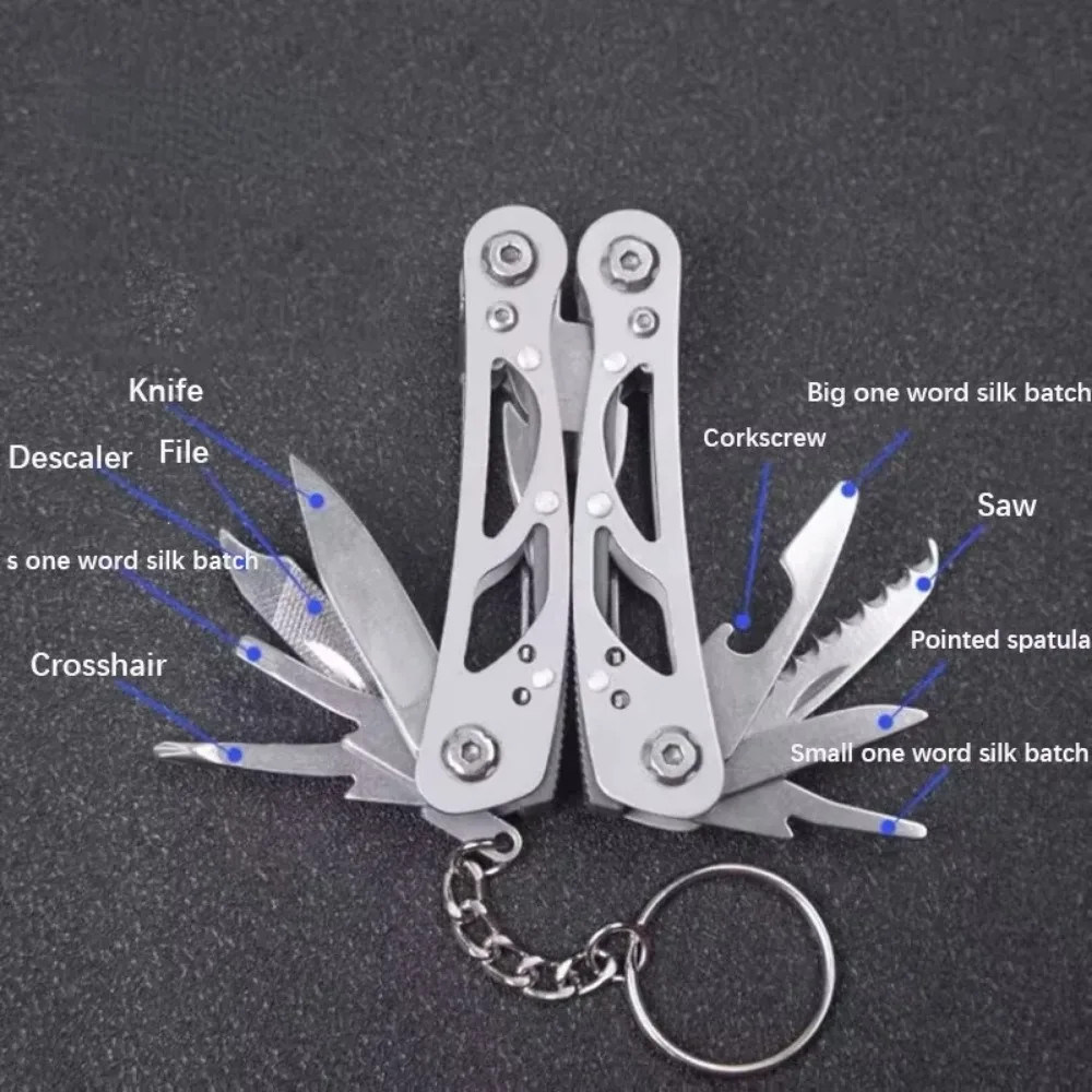 Stainless Steel Multi-Tool Pliers with Knife for Camping and Survival
