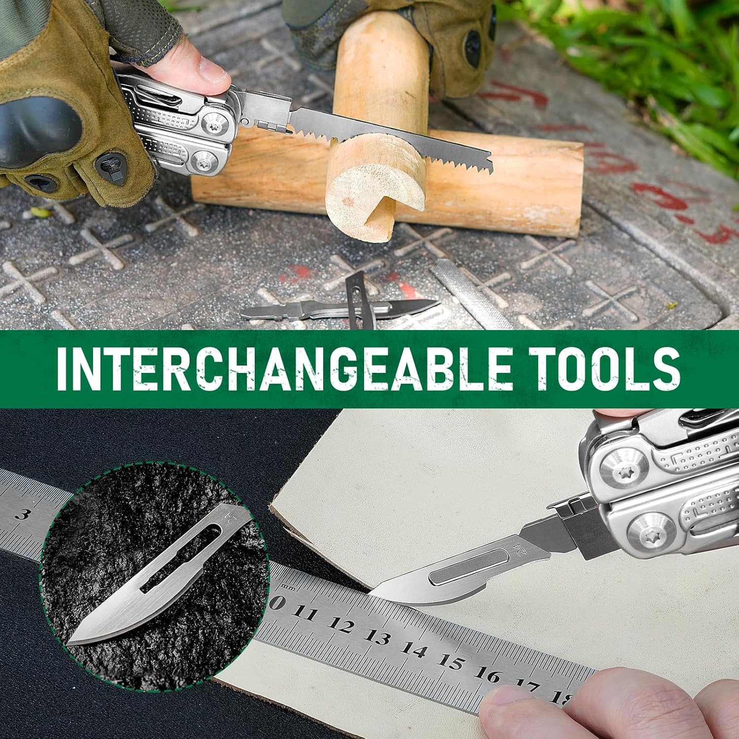 Multitool Pliers Pro BI2049, 3Cr13 Multi Tool with Large Saw Blade, YG10 Tungste