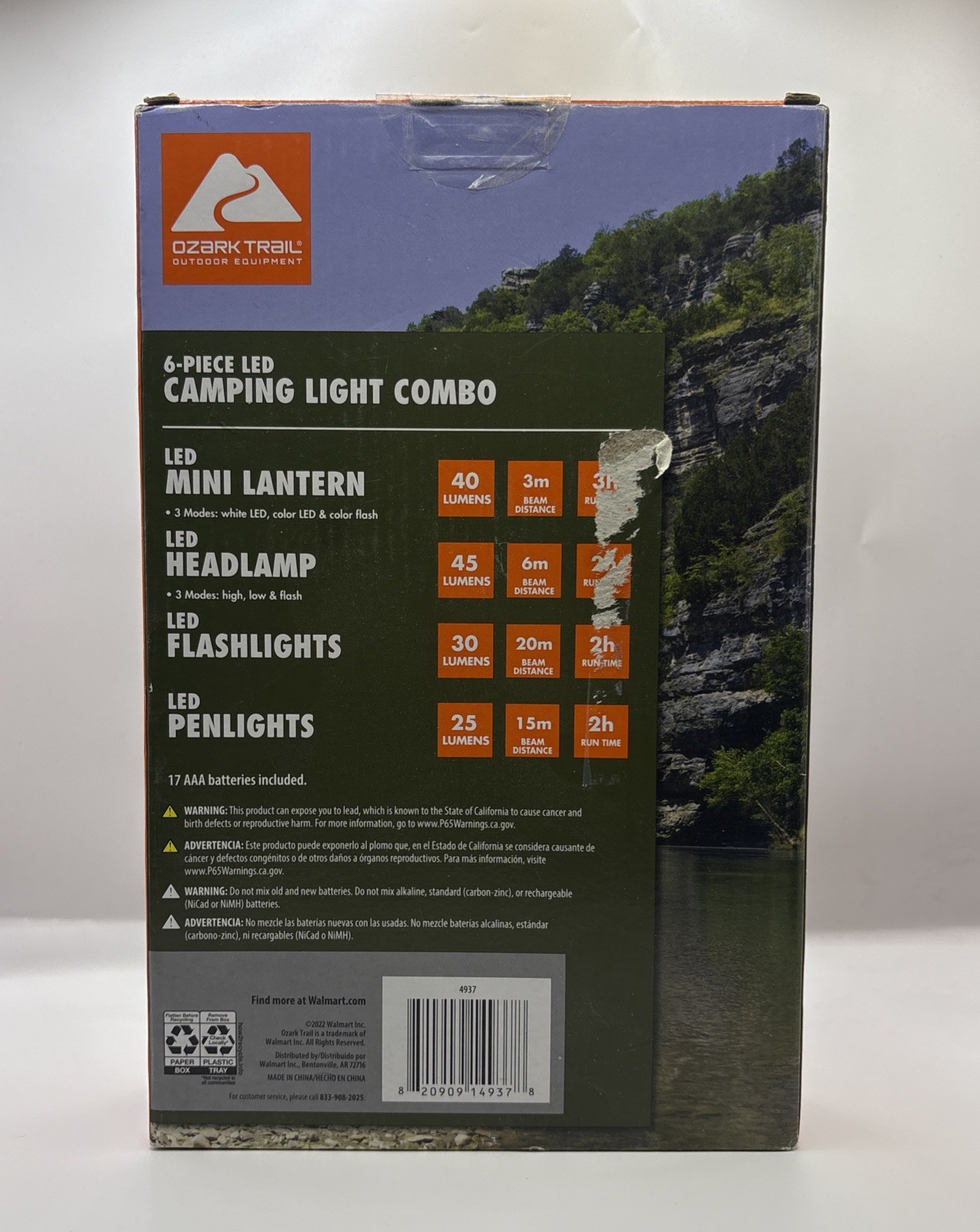 Ozark-Trail Outdoor 6-Piece Set LED Camping Hiking Hunting Light Combo Pack NEW