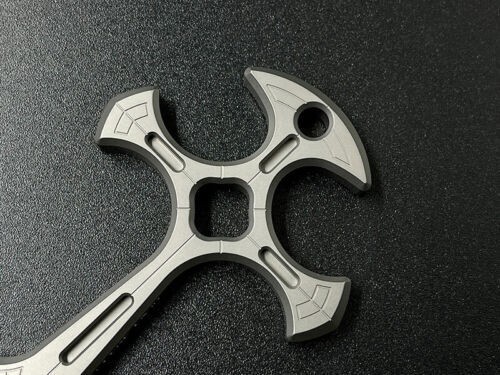 TC21 Titanium Alloy CNC Cross Necklace Pendant Bead Keychain Outdoor EDC Tools
