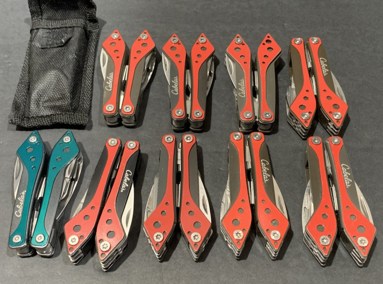 CABELA’S Multi Tool Stainless Knives NEW & USED Lot Of 9