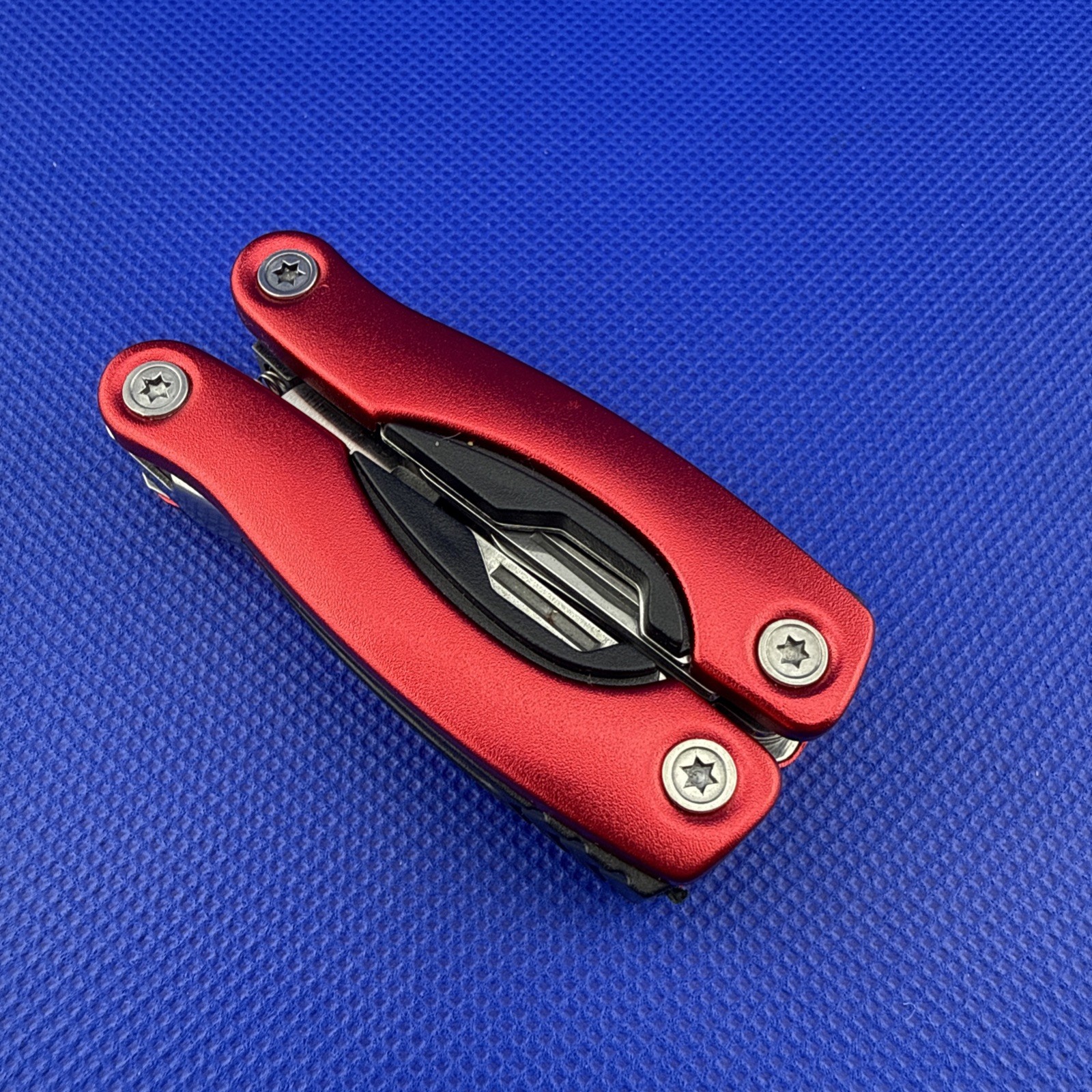 9 Function RED Keychain Pocket Multitool Multi Tool w/ Pliers Knife Screwdriver