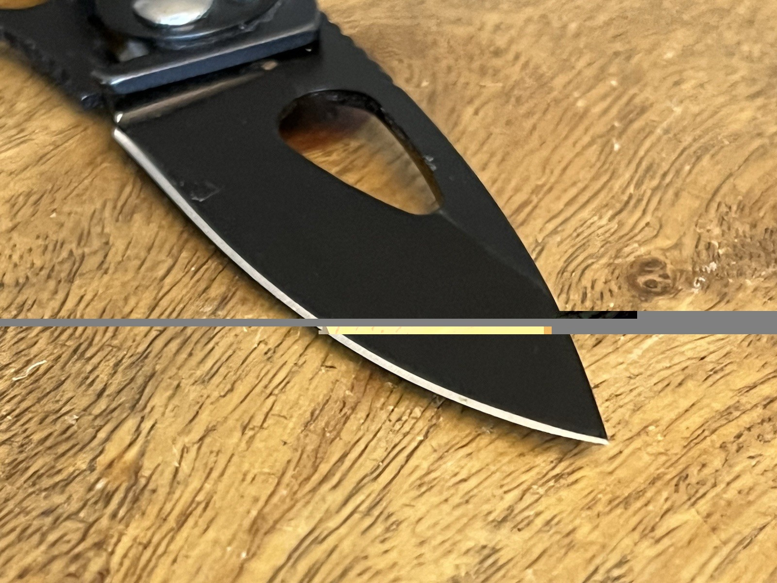 Snap-On BLACK Pocket Knife SUPER NICE!! TSA Confiscated ~TASKCo