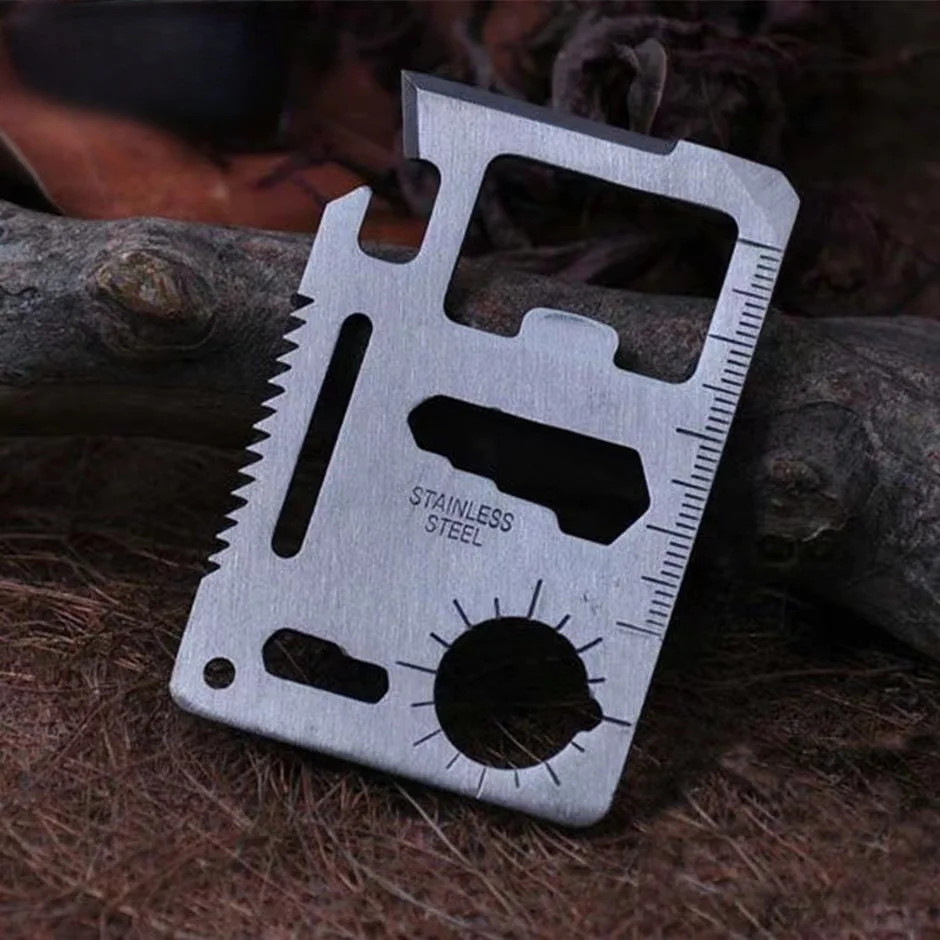 Pocket Tool Credit Card 11 in 1 Portable Outdoor Camping Survival Multi-Tool Tou