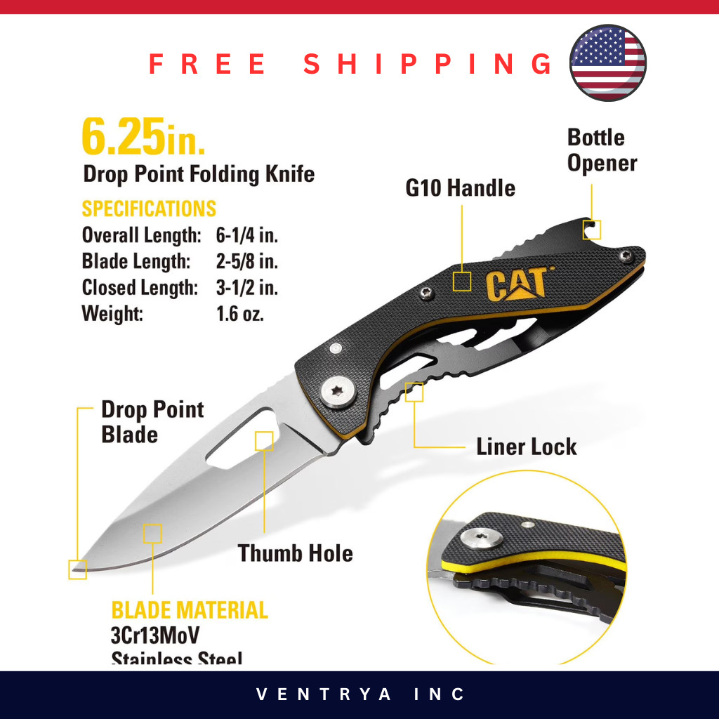 3 Piece 9-in-1 Multi-Tool Set with Knife & Keychain – Compact Survival Tool Gift