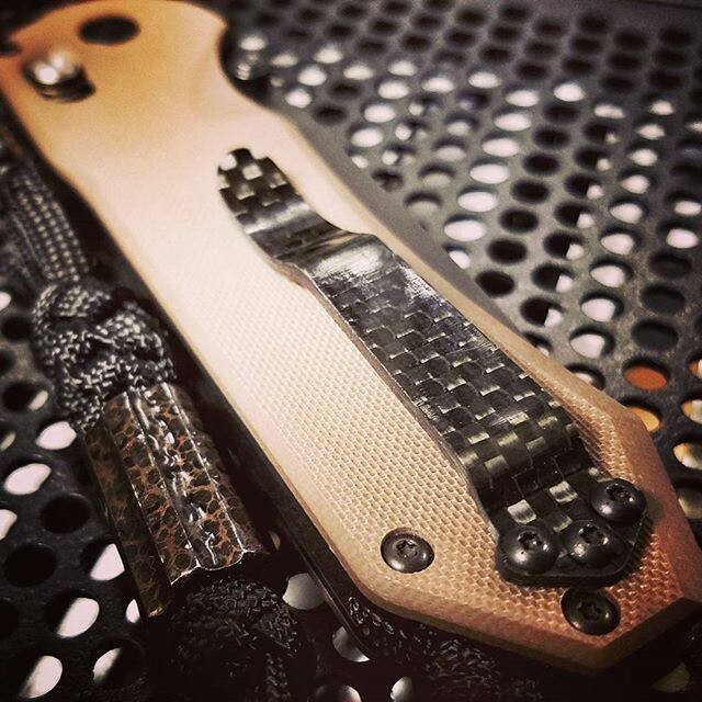 Carbon Fiber Pocket Clip for Benchmade 710 Emerson CQC Spyderco C81 Knife