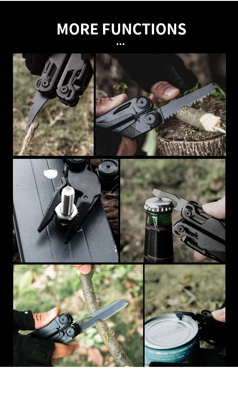 Outdoor Multifunctional Tool 15 In 1 Stainless Steel Pliers Rescue Kit