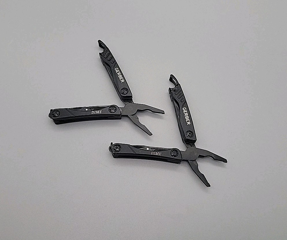Gerber Dime Small Multi Tool – LOT OF 2 – Knife – Pliers – Scissors – BLACK