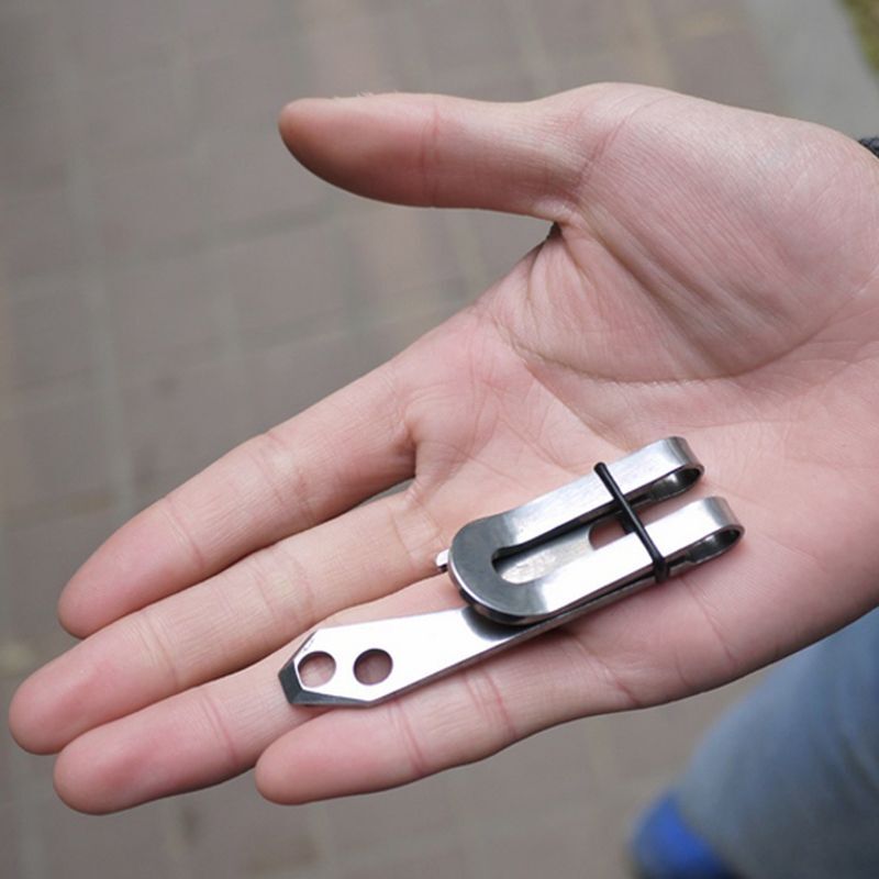 Keychain Stainless Steel-Square Shape Silver Outdoor EDC Multitool Bottle Opener