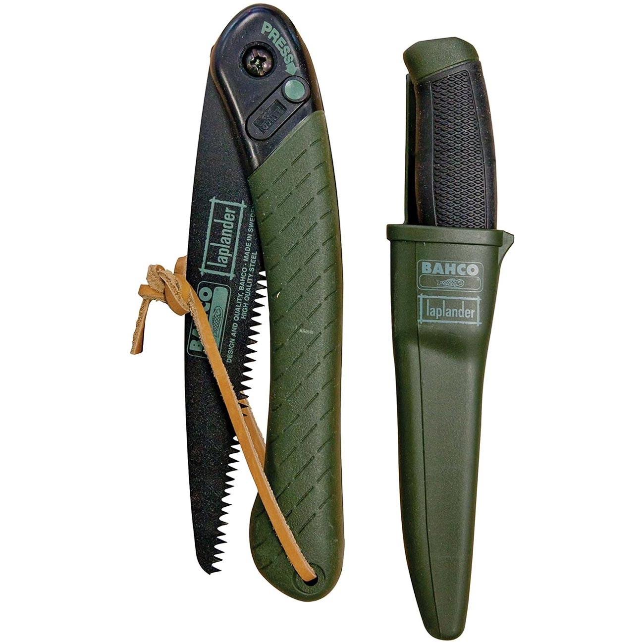 Bahco Foldable Saw and Knife Laplander Set with Dual-Component Handle (2-Piece)