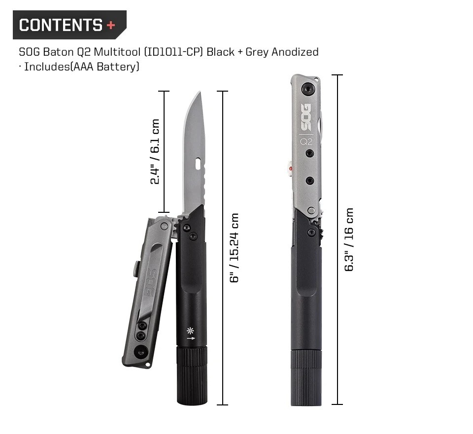 Q2 Mini Multifunctional Pen With Folding Knife LED Flashlight Multi-Tools Pocket