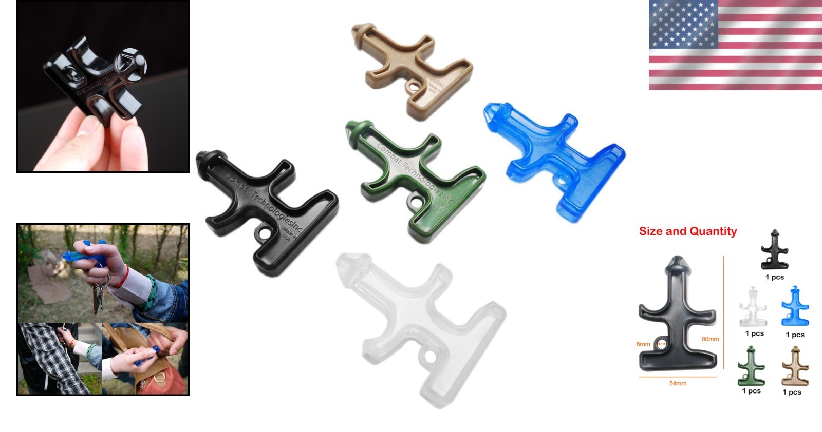 Durable 5-Pack Stinger Keychain Tools – Versatile for All Ages & Emergencies