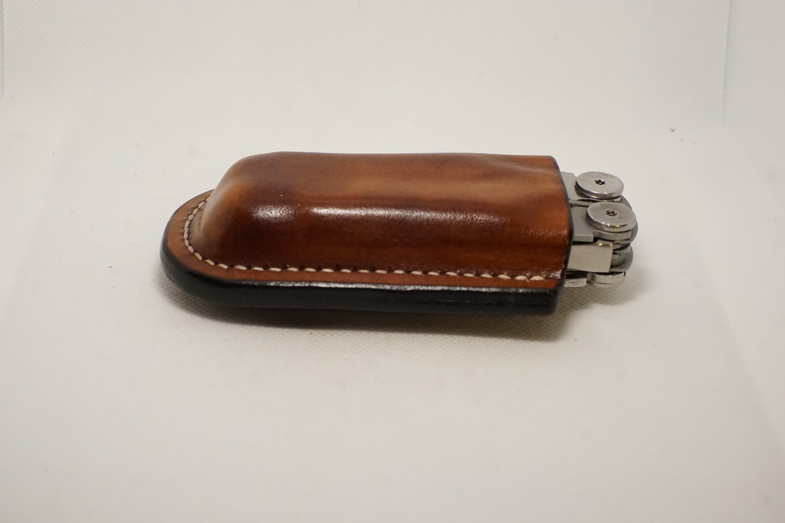 Leatherman wave plus leather sheath handmade dark brown color. Sheath only.