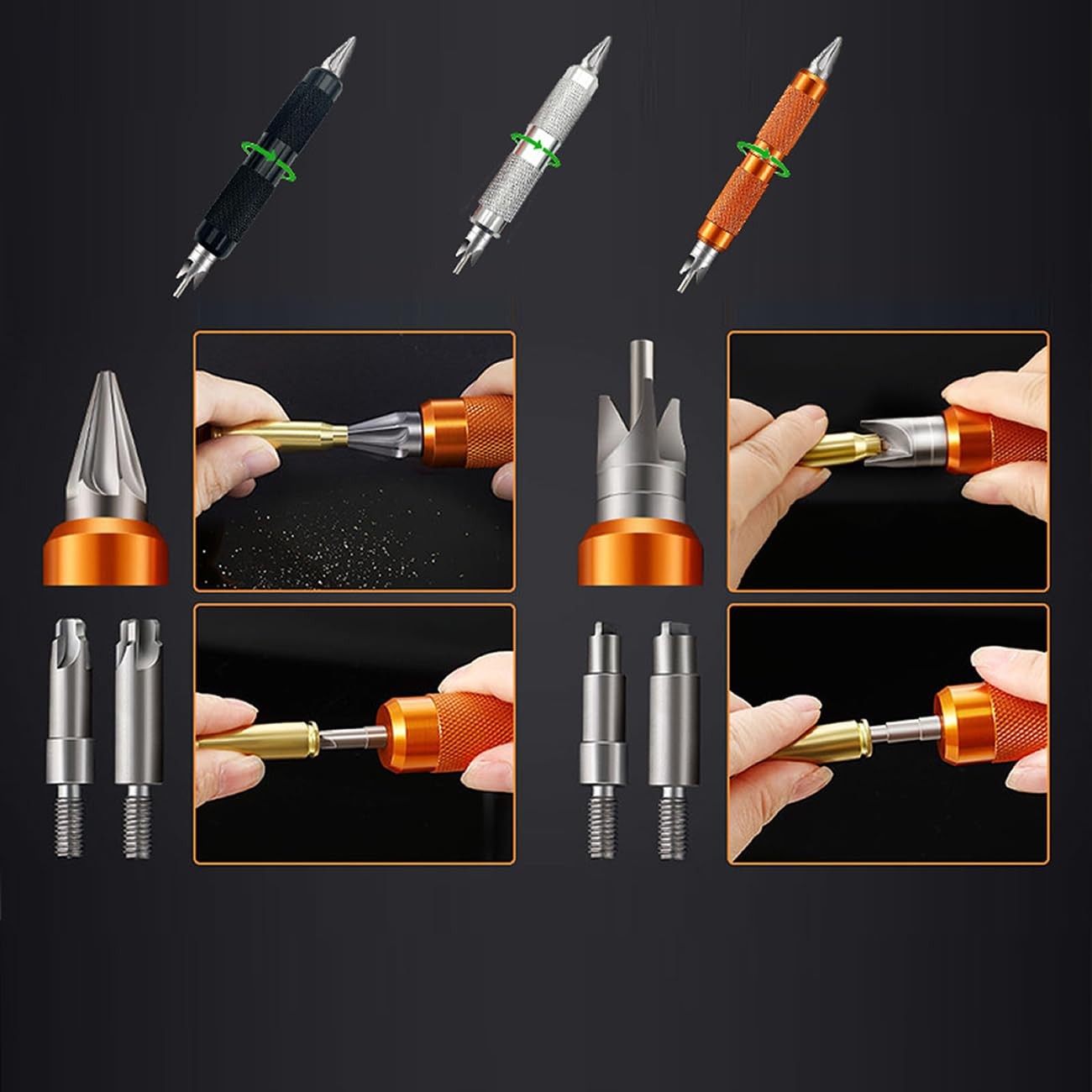 Case Prep Multi-Tool Fits .17-.45 Caliber Chamfer Deburring Reloading Reamer