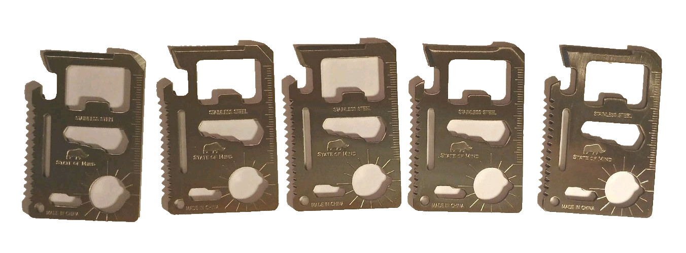 Multi-purpose pocket survival tool key, Pack Of 5