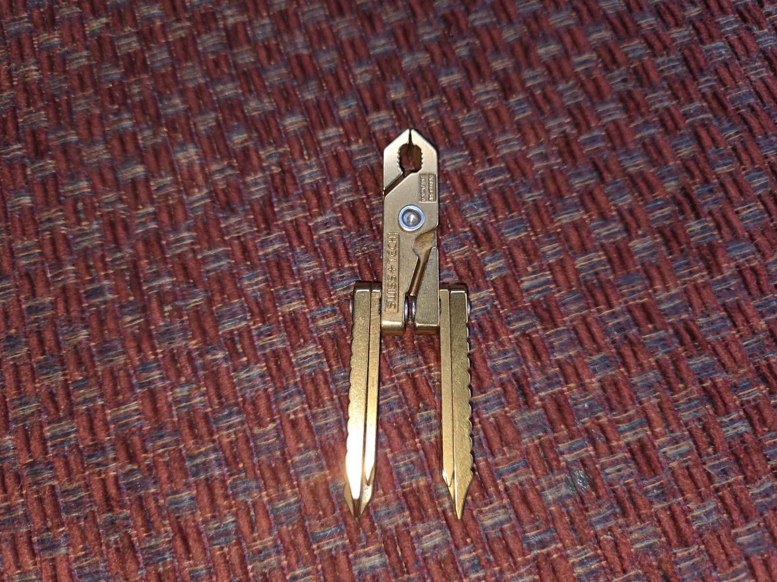 Swiss+Tech gold US patent #5491856 compact multi-tool