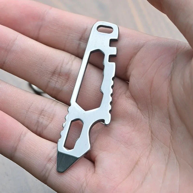 Mini Stainless Steel Pry Bar EDC Hex Wrench Bottle Opener Repair Tool