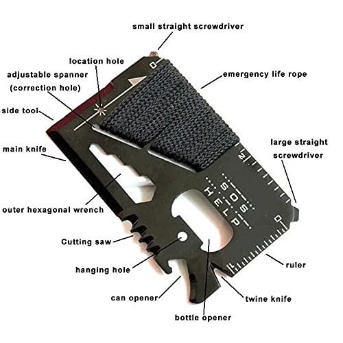 14 In 1 Beer Opener Survival Card Toolcredit Card Sized Wallet Multitools Gift F