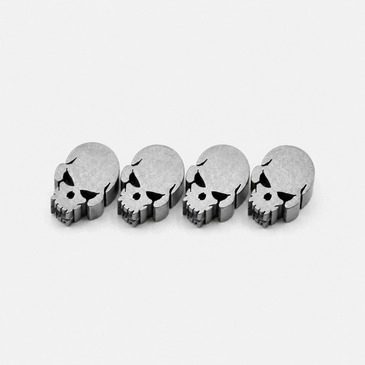 Metal Skull Knife Lanyard Bead EDC Zipper Pull Pendant Charm
