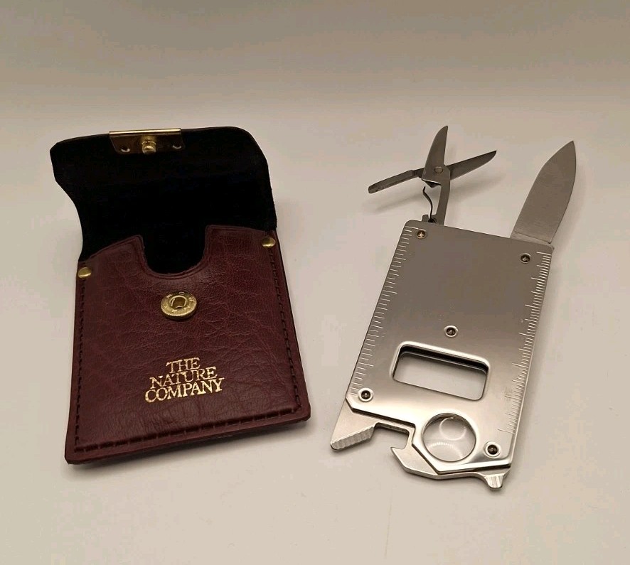 Vtg The Nature Company Survival Multi-Tool W/Belt Sheath By Kanger
