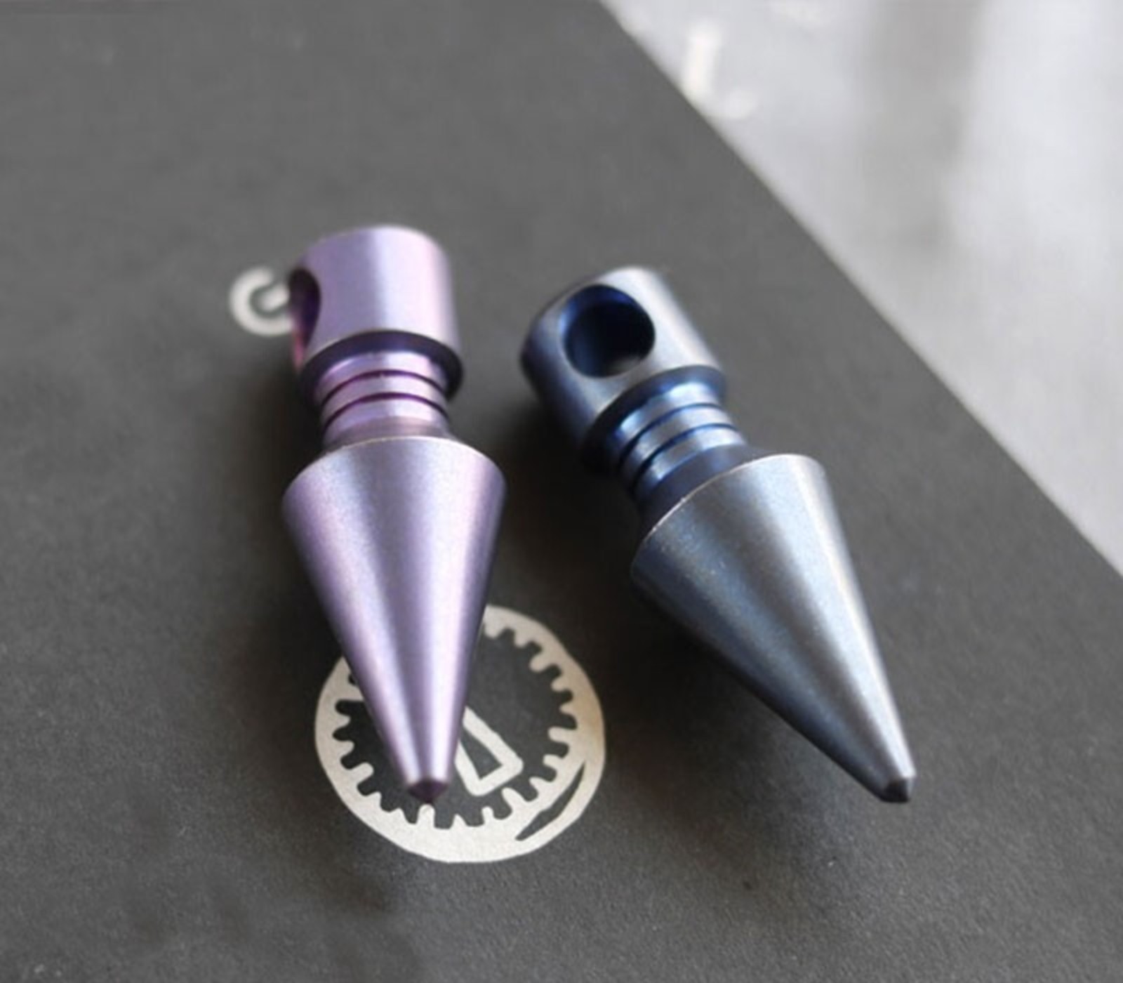 EDC Titanium Alloy Keychain Pendant Bead Necklace Knapsack Decorative DIY Tool