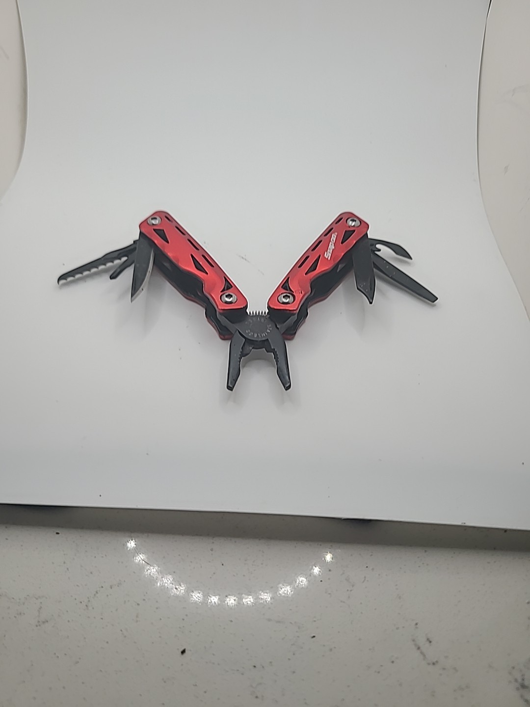 Snap-On Tools Red Multi-Tool Folding Pocket Knife w/ Pliers – Compact EDC Tool