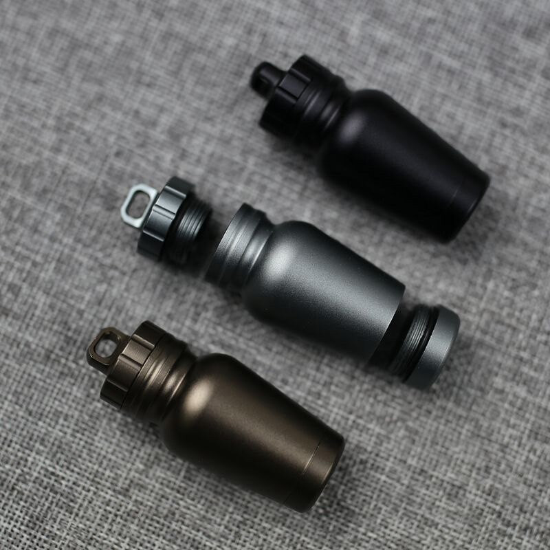 EDC Pocket Tool Aluminum Alloy Waterproof Tank Medicine Sealed Capsule Bottle Ou