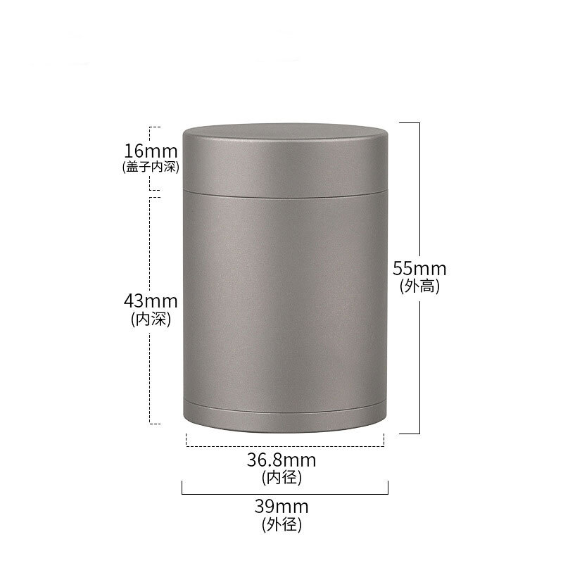 Hot TC4 Titanium Waterproof Large-capacity Storage Box Pill Container SealedTank