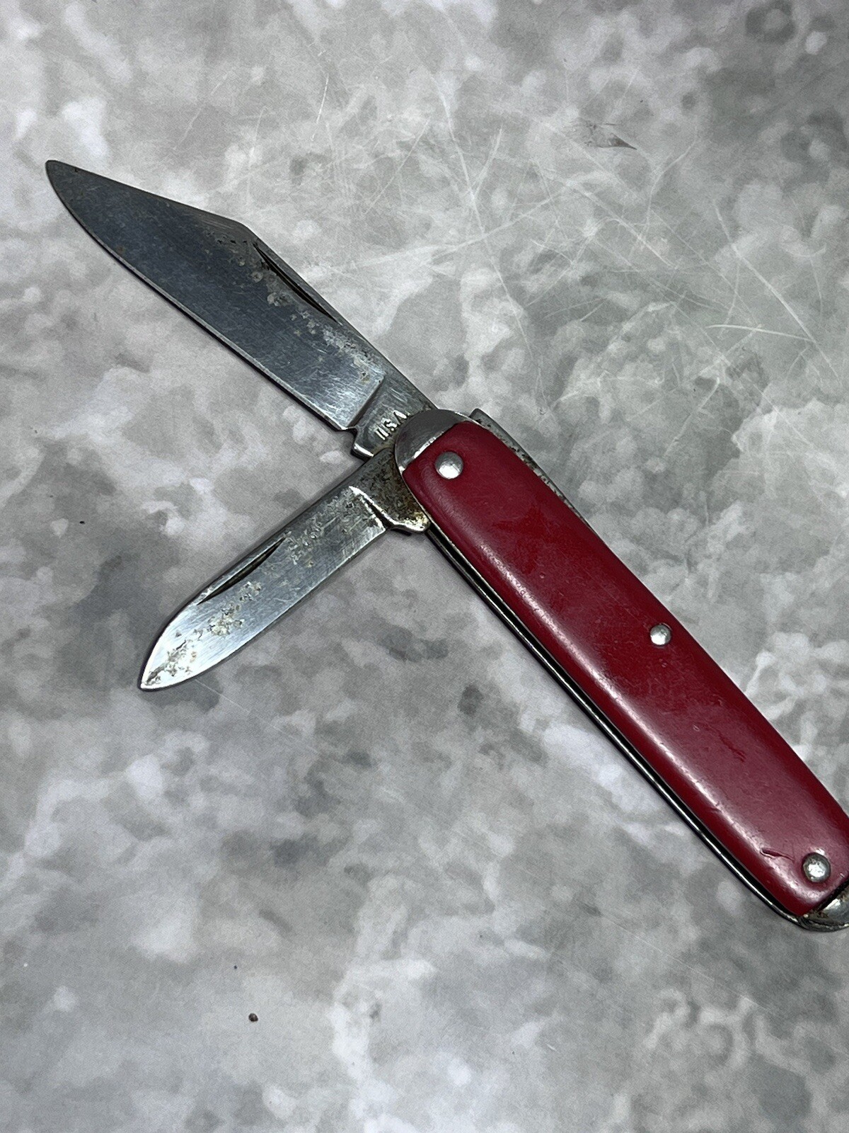Vintage USA Made Multi Tool Pocket Tactical Camping Folding Army Knife 1719