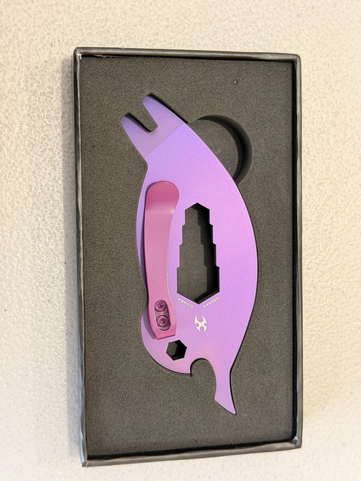 Kansept EDC Tool CrowBar G009A4 Purple Anodized Titanium Multifunctional Pry Bar