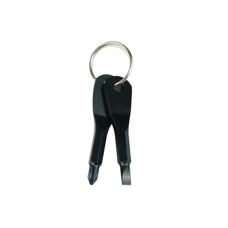 2pcs Key Ring Screwdriver EDC Tool Set Outdoor Pocket Mini Tool with Keychain