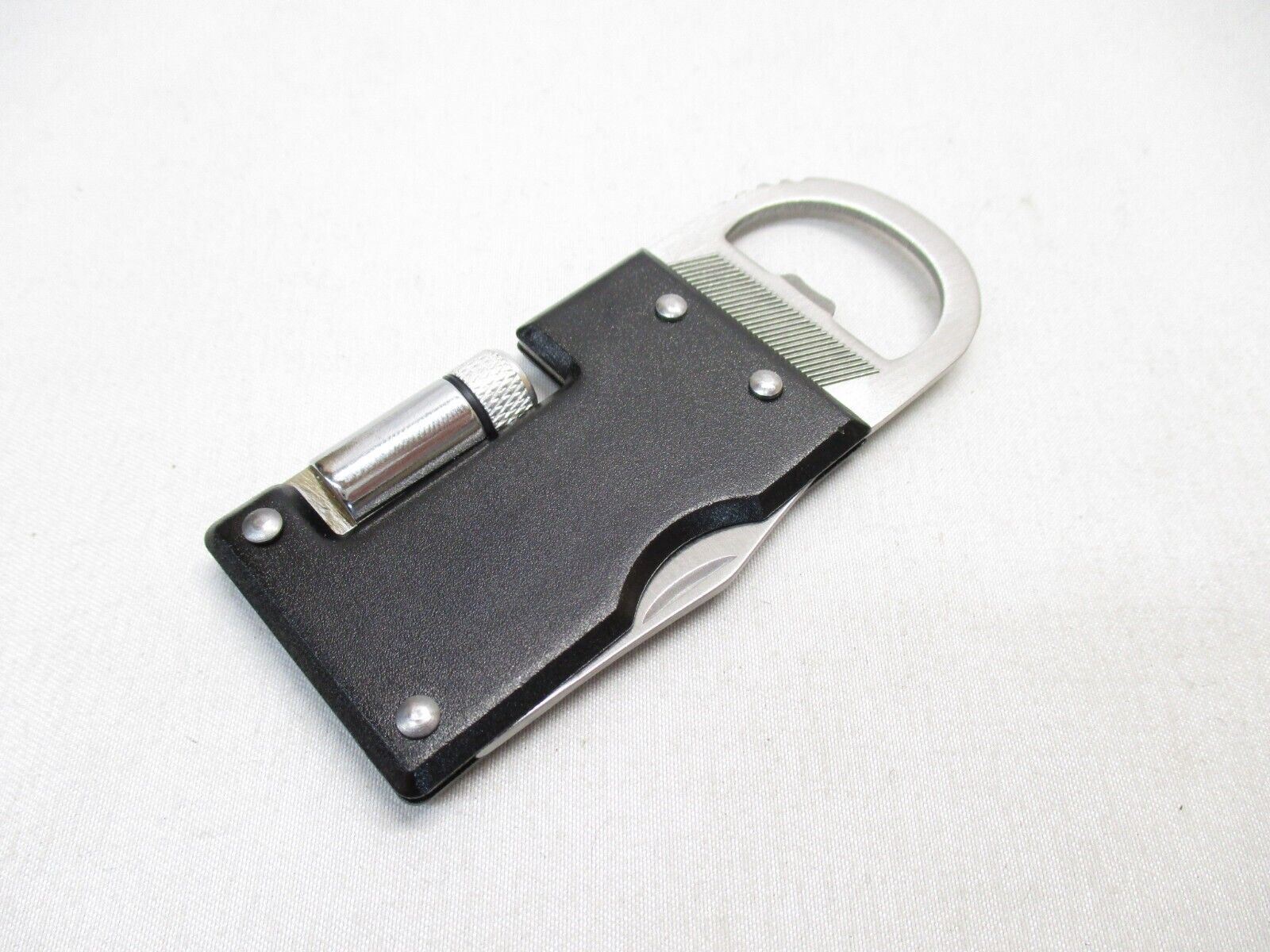 MULTI-FUNCTION BOTTLE OPENER EDC TOOL KNIFE FLASHLIGHT CUTTER SURVIVAL CARRY