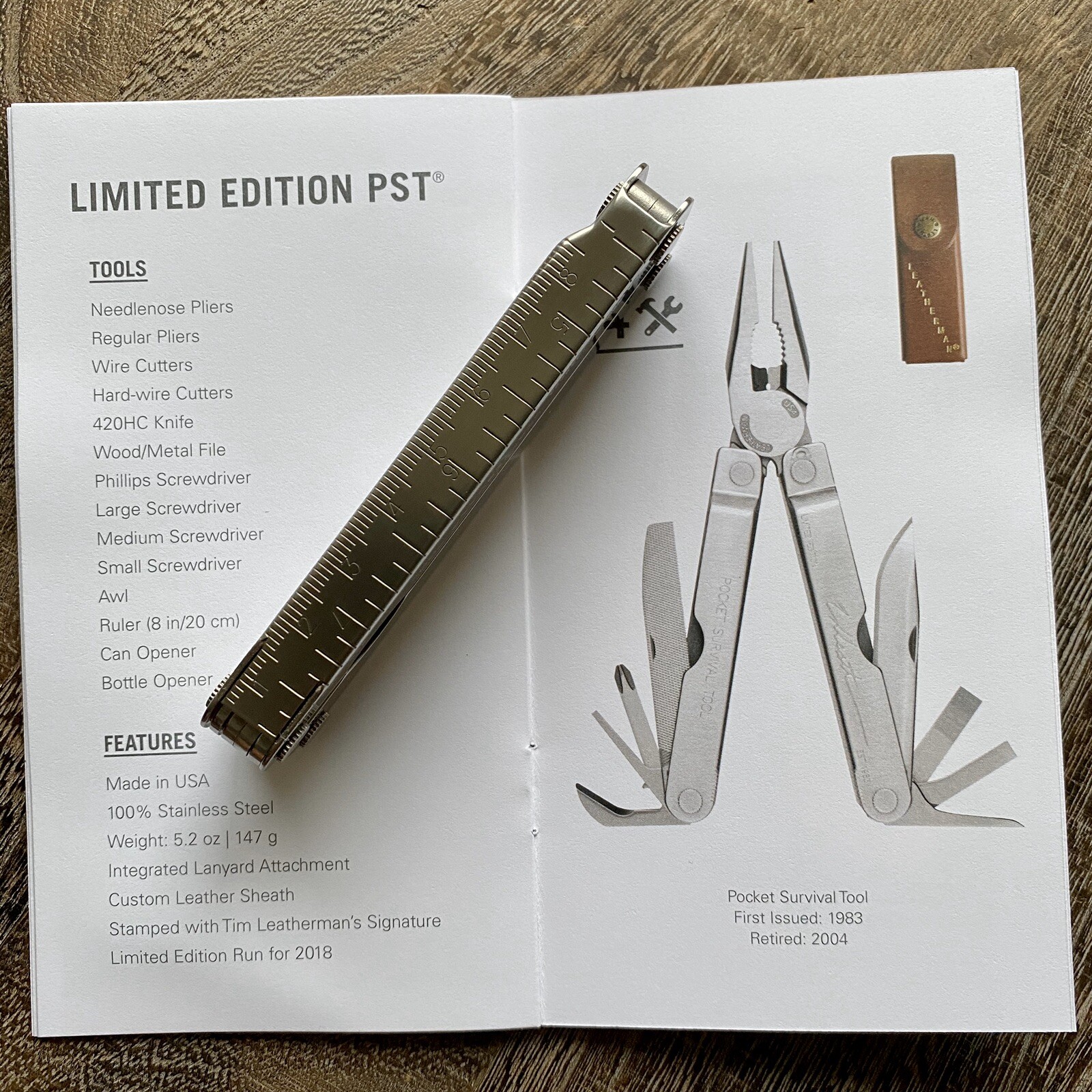 Leatherman Heritage PST Heritage Anniversary Original Batch “Box” Shaped Sheath