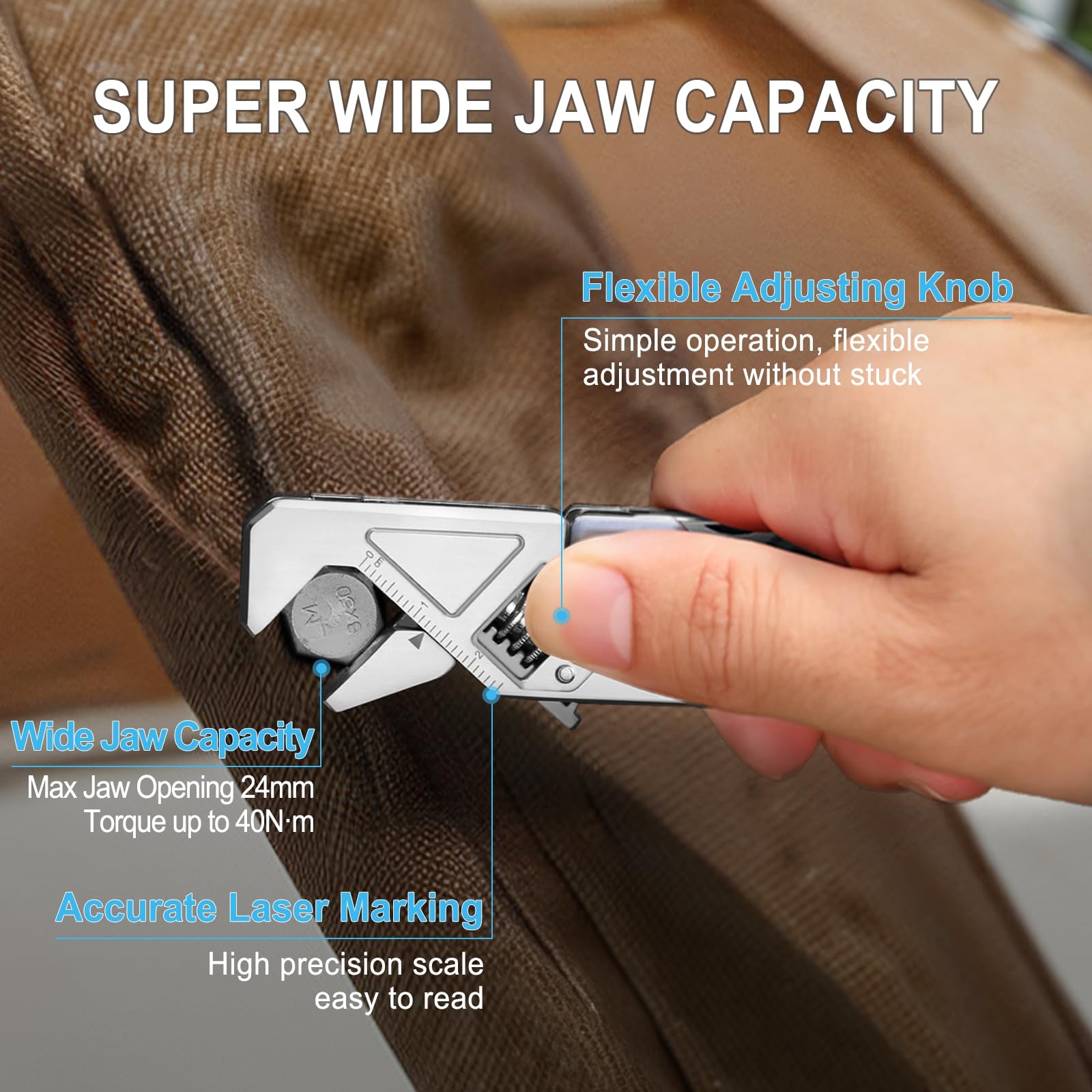 W2, 8 in 1 Multi Tool with Adjustable Wrench, Multitool Pliers, Pocket Knife,…