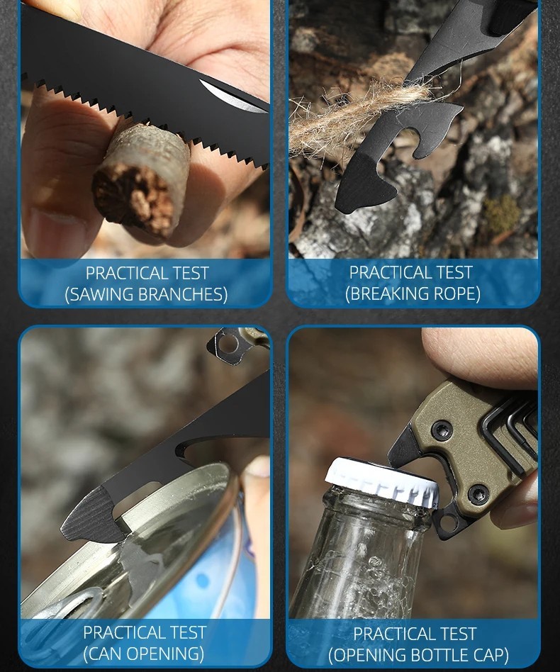 Survival Multi Purpose Tool EDC Function Knife Bugout Multifunction Multipurpose