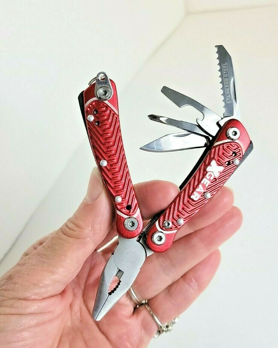Red Metal XGEAR Multi-Tool for Key Ring – 3″ Long