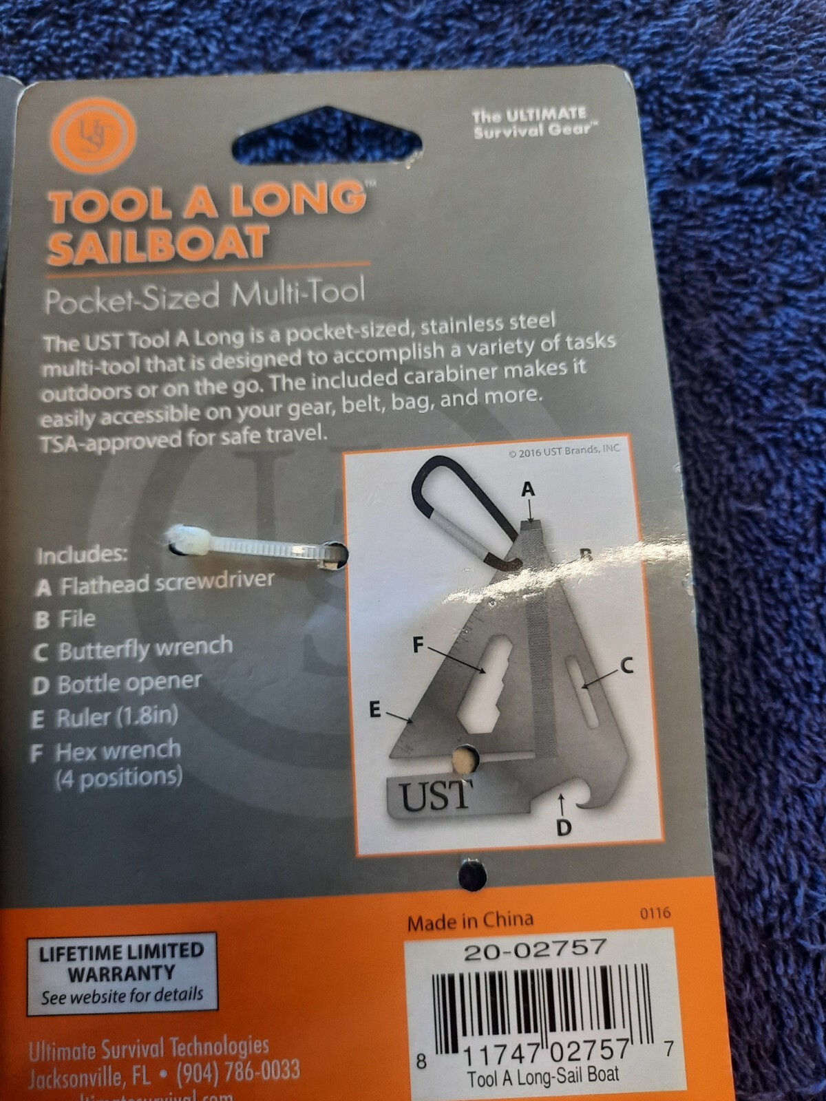 NEW UST Spork Multi-Tool Multifunctional Eating Utensil Tool A Long Sailboat