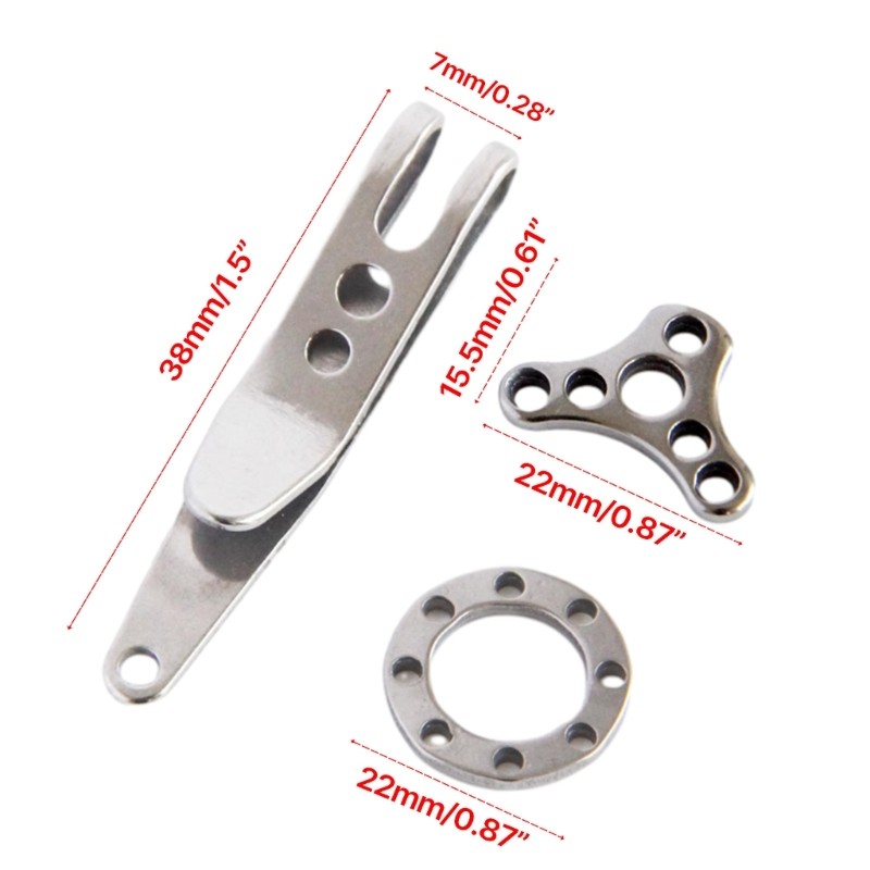 Suspension Pocket Clip Stainless Steel Belt Key Holder Portable Keychain
