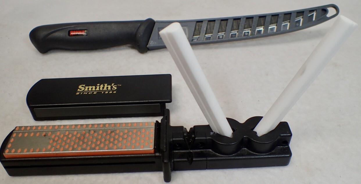 SMITH’S Diamond 3 in 1 Knife Tool Hook Sharpening System & RAPALA Fishing Knife