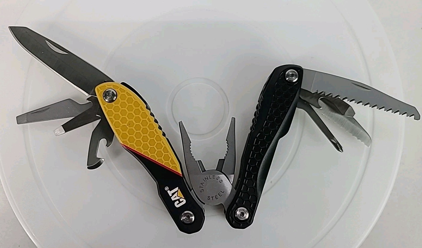 LOT 3 Piece Set CAT 13-in-1 Multi-Tool and Pocket Knife and Razor Knife NWOB